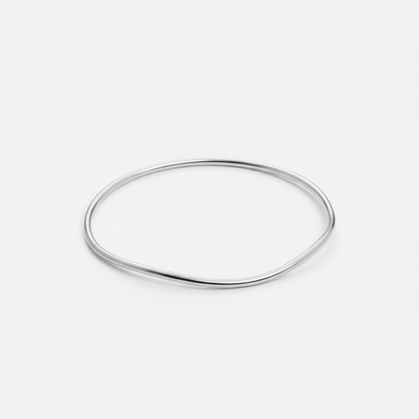 Colar Minimal - Choker minimalista banhado a ródio branco