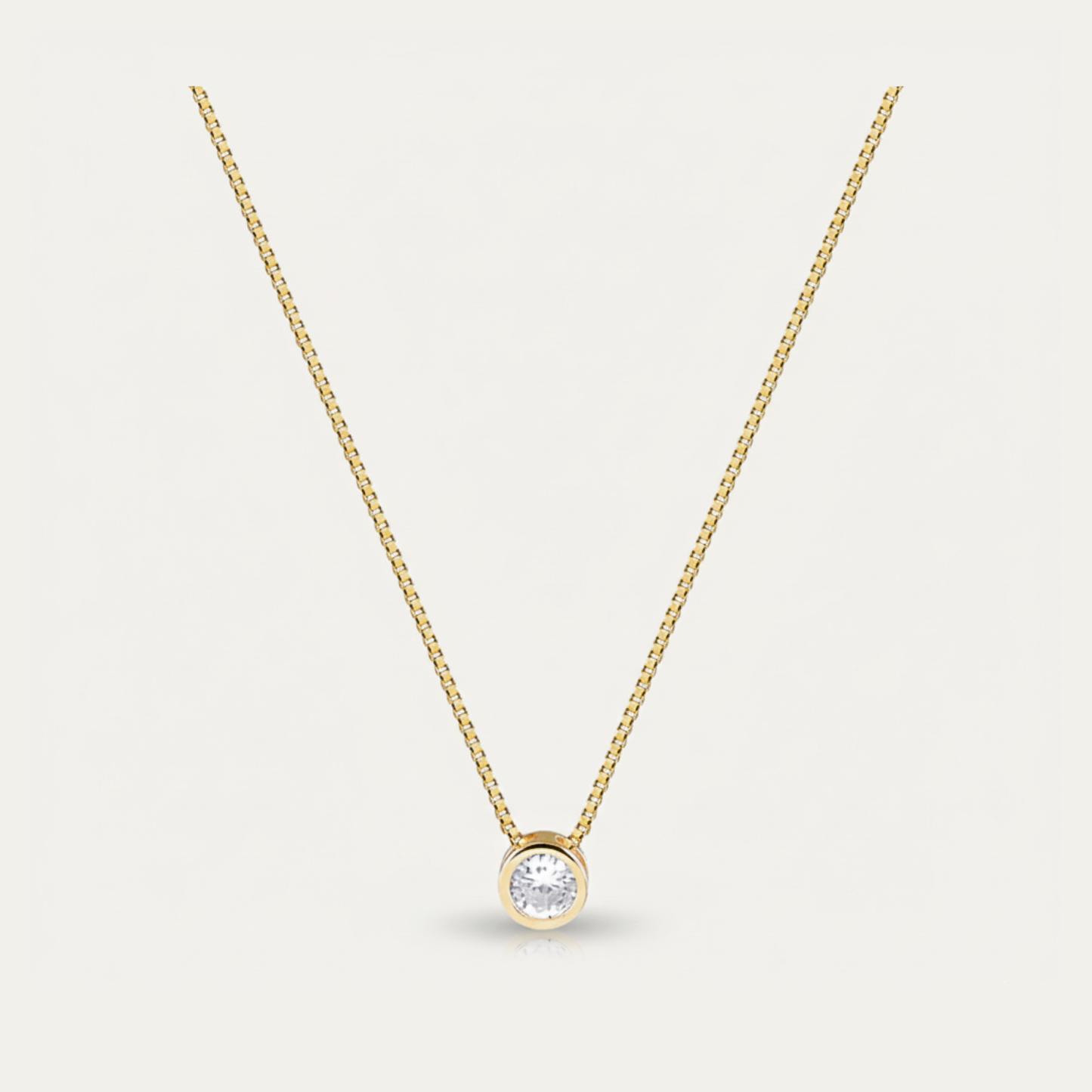 Colar Shine - Colar ponto de luz banhado a ouro