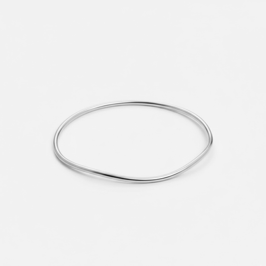 Colar Minimal - Choker minimalista banhado a ródio branco
