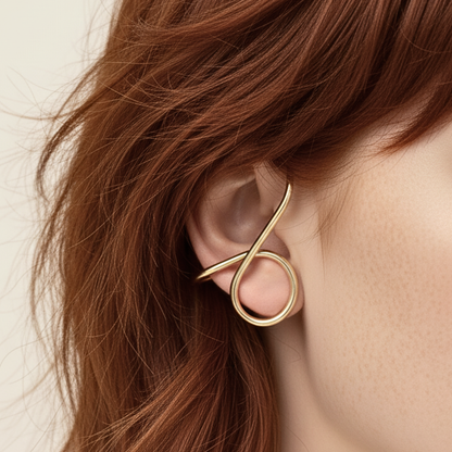 Brinco com Earcuff City  - Banhado a ouro
