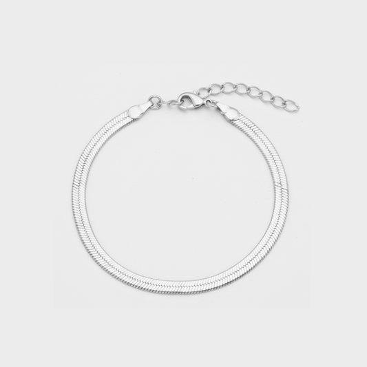 Pulseira Essential - Pulseira atemporal banhada a ródio branco