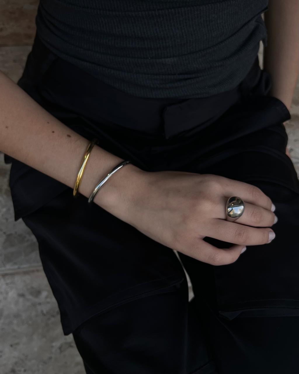 Bracelete Minimalista Prata/Dourado