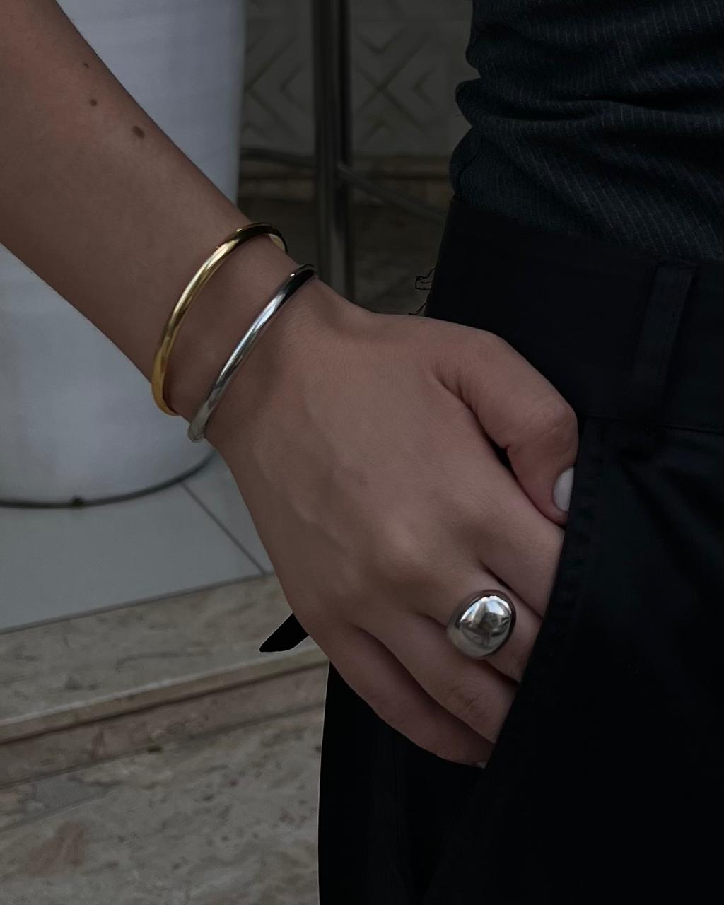 Bracelete Minimalista Prata/Dourado